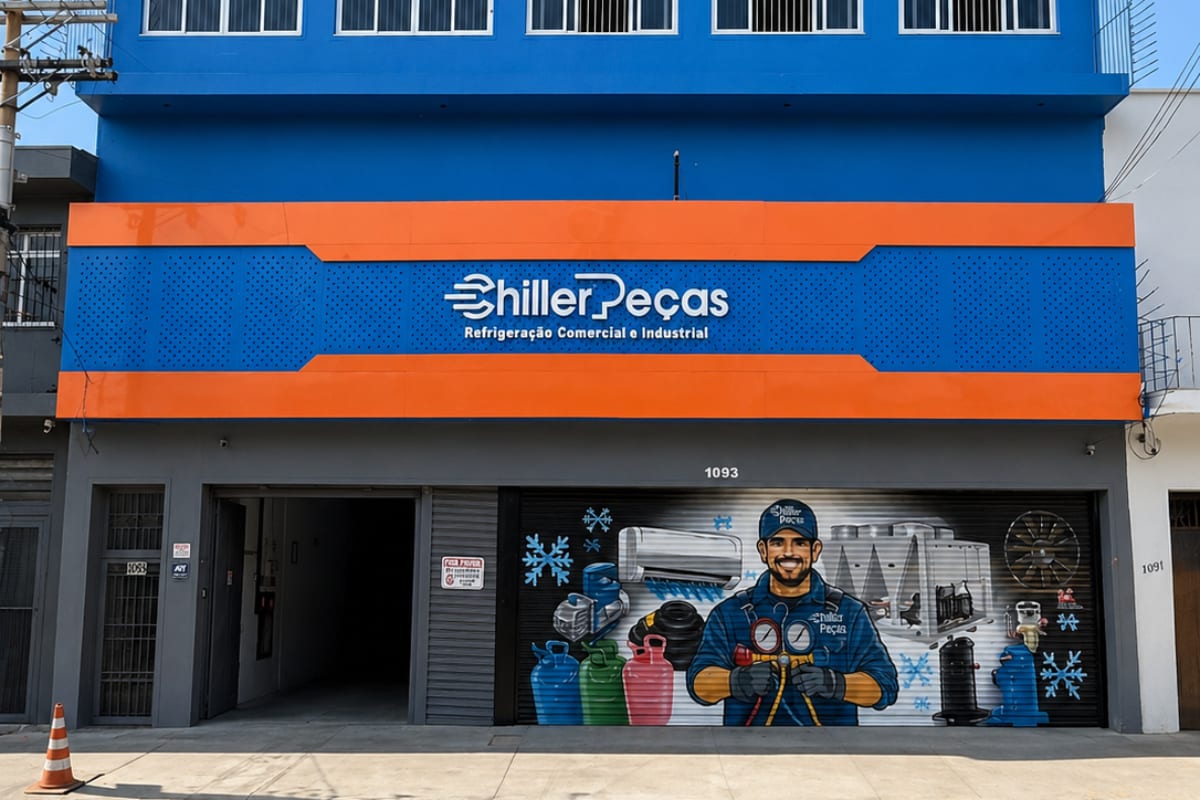Fachada da Chiller Peças — loja e estoque em São Paulo/SP